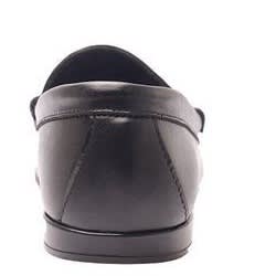 Belt Detail Leather Loafers - Black