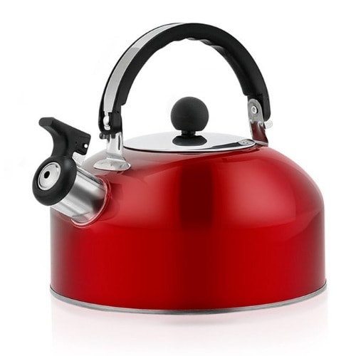 Stainless Whistling Kettle - 3L - Red