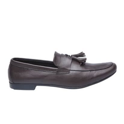 Men's Formal Slip On With Bell Detail - Brown