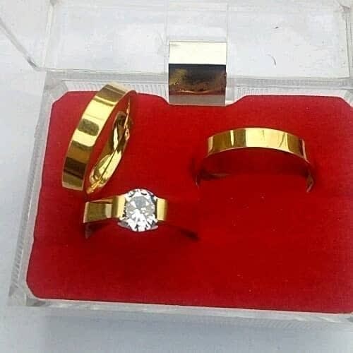 Circle Non Fade Titanium Steel Wedding Ring