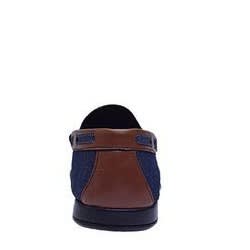 Denim And Leather Loafers With Tassels - Blue