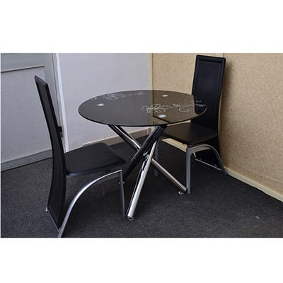 Dining Table With 2 Seats - Black
