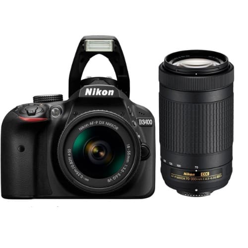 Dslr Camera D3400 With 18-55mm & 70-300mm F/4-5.6g Lenses