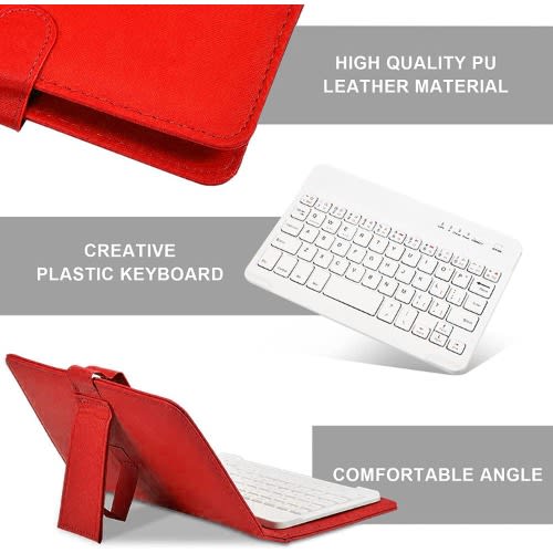 Portable Pu Leather Keyboard Cover Case Phone Wireless Bluetooth Keyboard For iPhone And Android