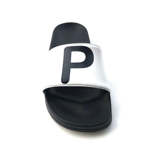 Keep Pushing Slide Slippers - White
