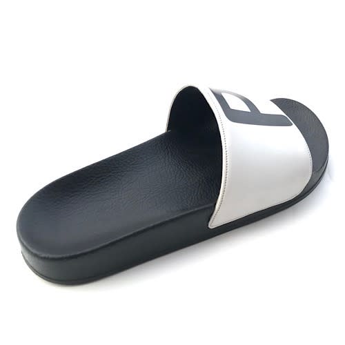 Keep Pushing Slide Slippers - White