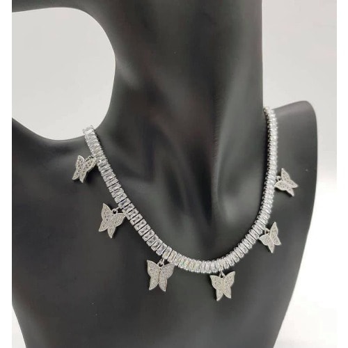 Butterfly Inspired Necklace For Women -Silver