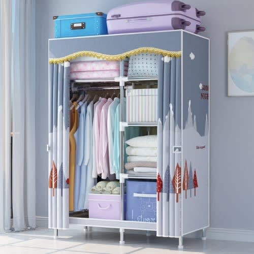 Mobile Steel Wardrobe - 2 Column