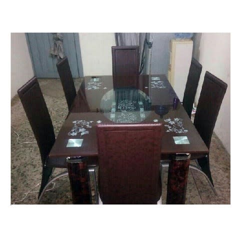 Executive Glass Dinning With 6 Chairs