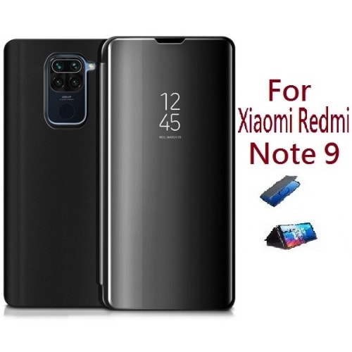 Standing Clear View Protective Flip Case Pouch For Xiaomi Redmi Note 9