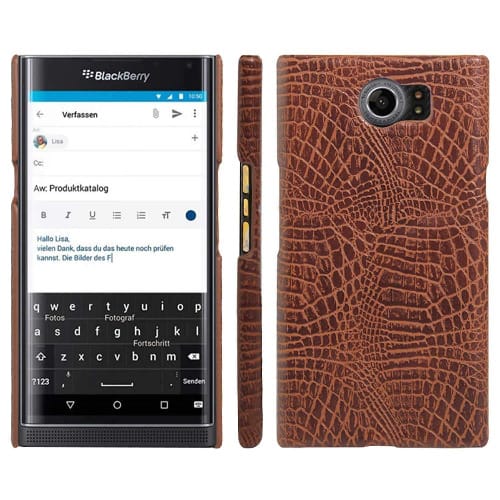Blackberry Priv Premium Crocodile Pattern Pu Leather Case Back Cover