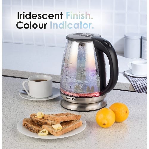 Cordless Electric Glass Kettle -1.7L - 2200W  - Ek2841ir -  Iridescent Color Changing