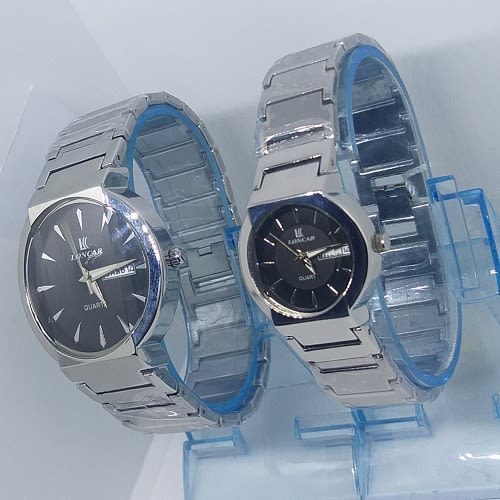Couples Watch - Silver With Black Dial