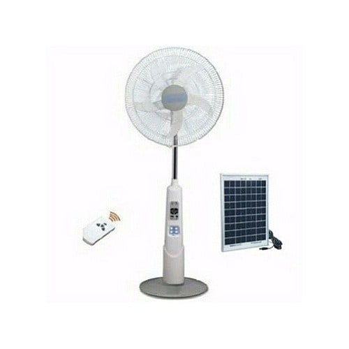 Rechargeable Fan with Solar Panel - 16 Inches