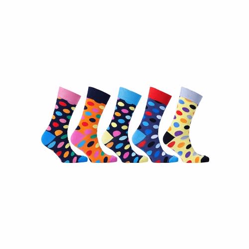 Men’s Luxury Colorful Dress Socks - 5-pairs - Pack 82