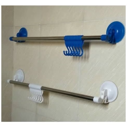 2Pieces Towel And Sponge Hanger With Suction