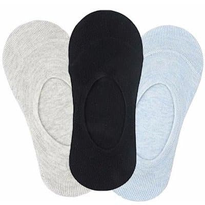3 Pair Men's Invisible Socks - Multicolour