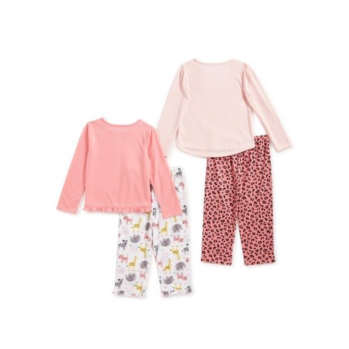 Girls Long Sleeve Pajama Set - 4 Piece