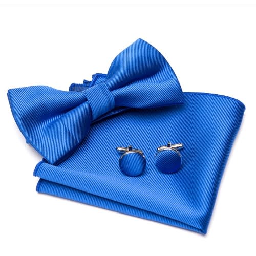 Plain Silky Bowtie - Royal Blue