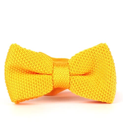 Knitted Bowtie  - Yellow