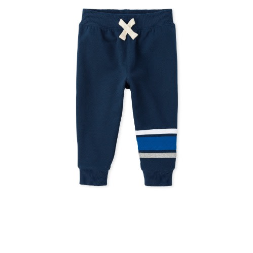 Baby Boy Colour Block Striped Jogger Pant Trouser