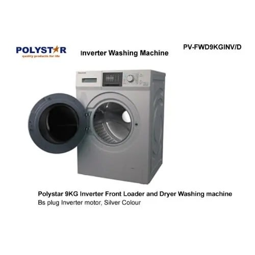Washer And Dryer Automatic Inverter Washing Machine - 9kg
