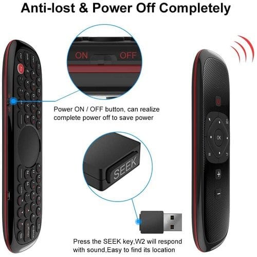 We Chip W2 Air Remote Anti-lost Smart Tv Voice Remote Control Wireless Keyboard