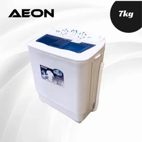 Aeon Twin Tub Washing Machine - Washing Capacity 7kg + Spinning Capacity 6kg