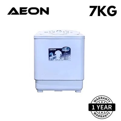 Aeon Twin Tub Washing Machine - Washing Capacity 7kg + Spinning Capacity 6kg