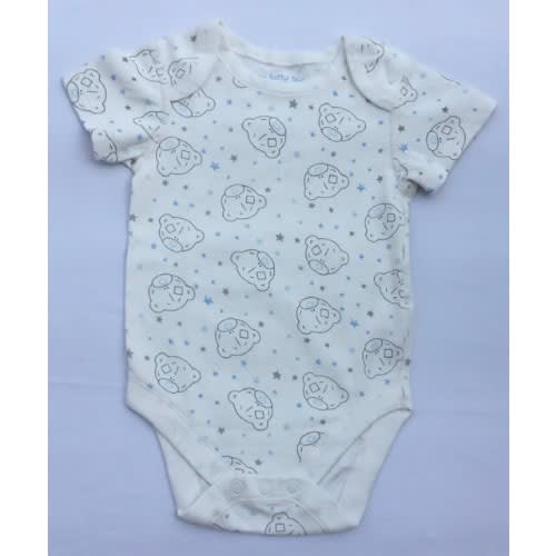 Pure Soft Cotton Short Sleeve Bodysuits - 5 Pieces