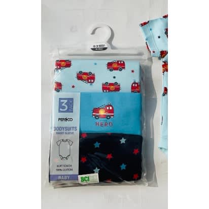 Hero Print Design Sleepsuit - 3pcs