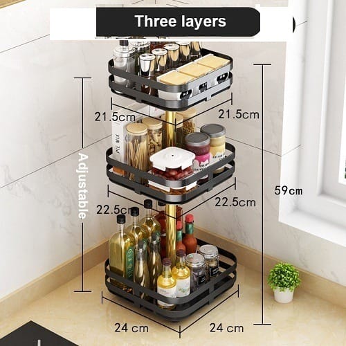 Spice Rack Organizer 3-tier Countertop  Utensil