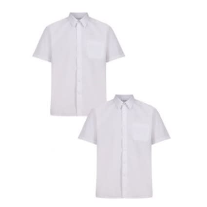 Short Sleeve School Shirts For Boys  - 2 In A Pack