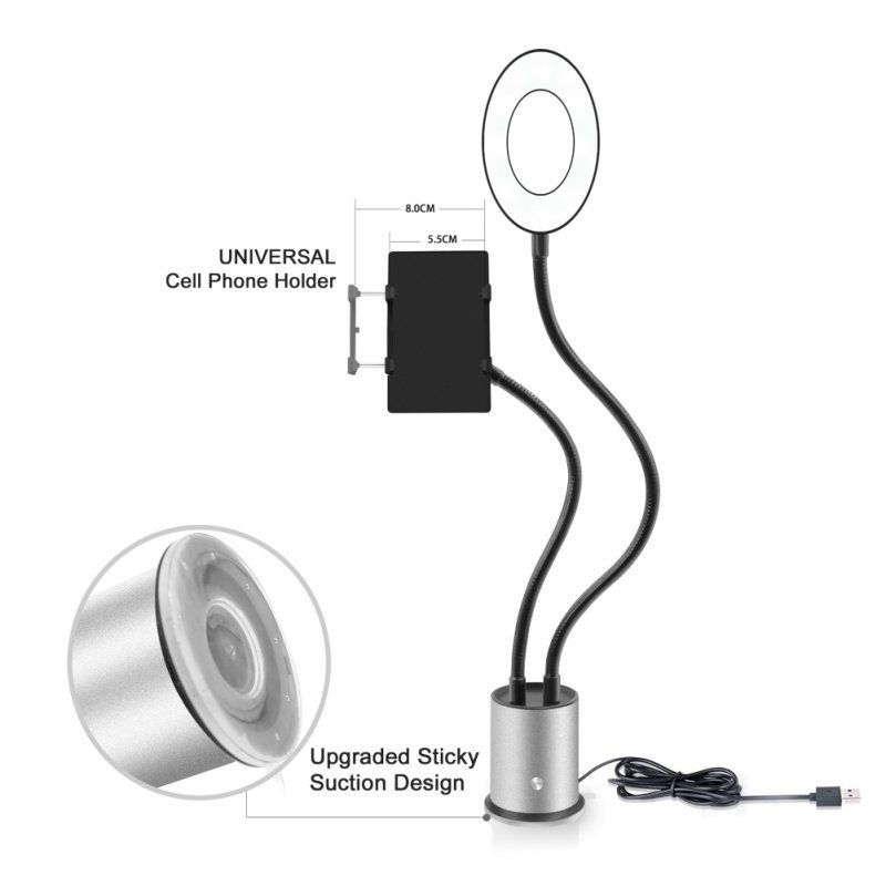 LED Camera Phone Fill Light Ring Lamp For Selfie Live Video-