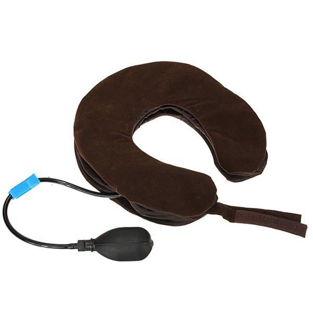 Drop Ship Inflatable Air Neck Traction Device Soft Neck Cervical Collar Pillow Pain Stress Relief Neck Stretcher -