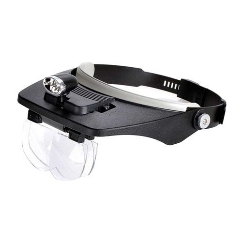 Headband Magnifier With LED Light Head Mounted Magnifying Glasses