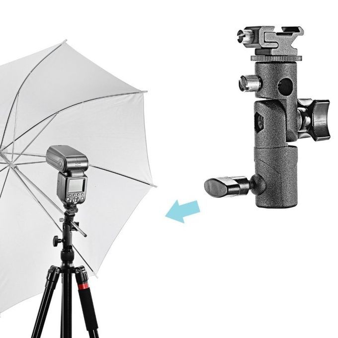 Hot Shoe Mount E Type Flash Light Stand Bracket Umbrella-