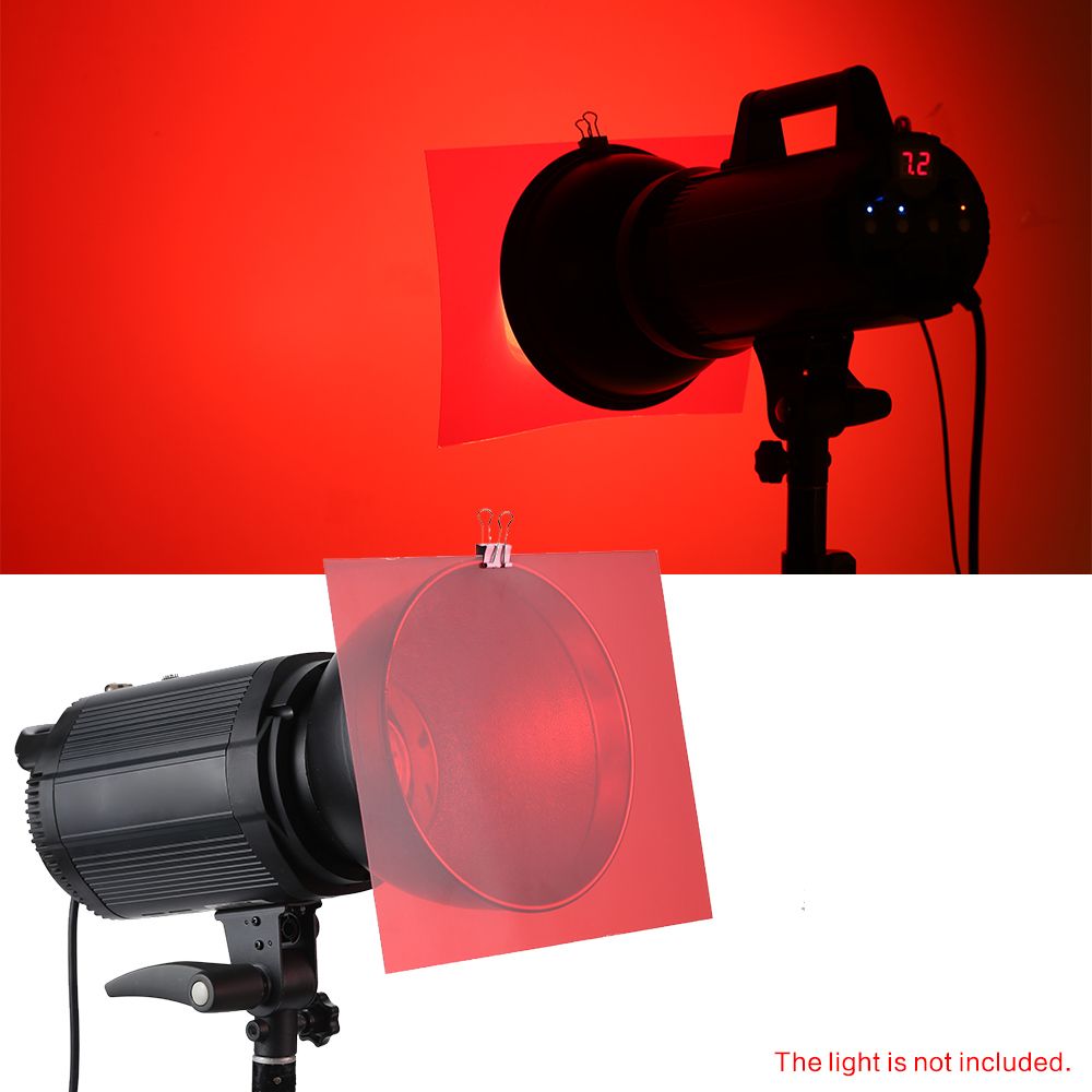 6pcs 25 * 20cm Transparent Lighting Color Correction Gel
