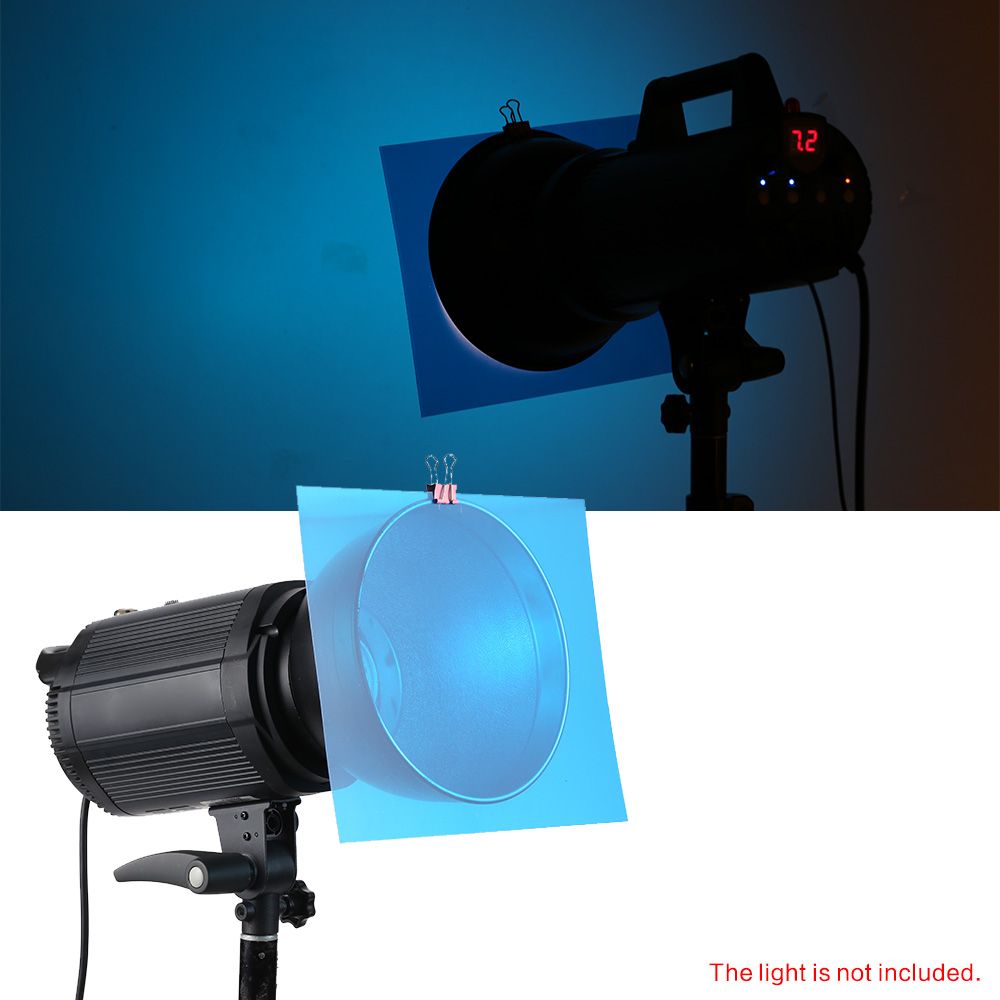 6pcs 25 * 20cm Transparent Lighting Color Correction Gel