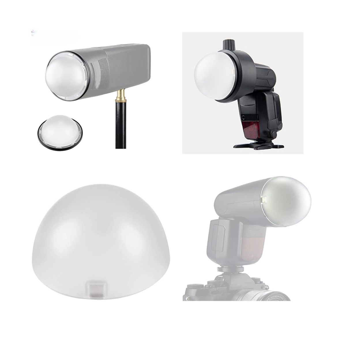 Dome Diffuser Compatible for H200R -R11 Round Flash Head V1