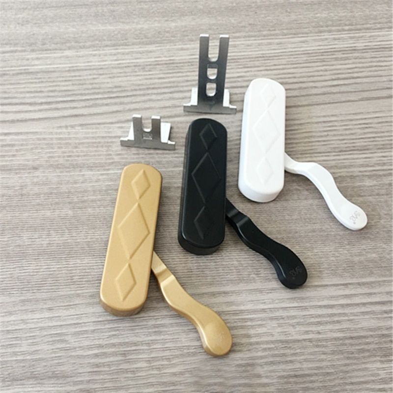 Aluminum Alloy Diamond Mesh Door Flat Handle Steel One-Piece Fork Type Side