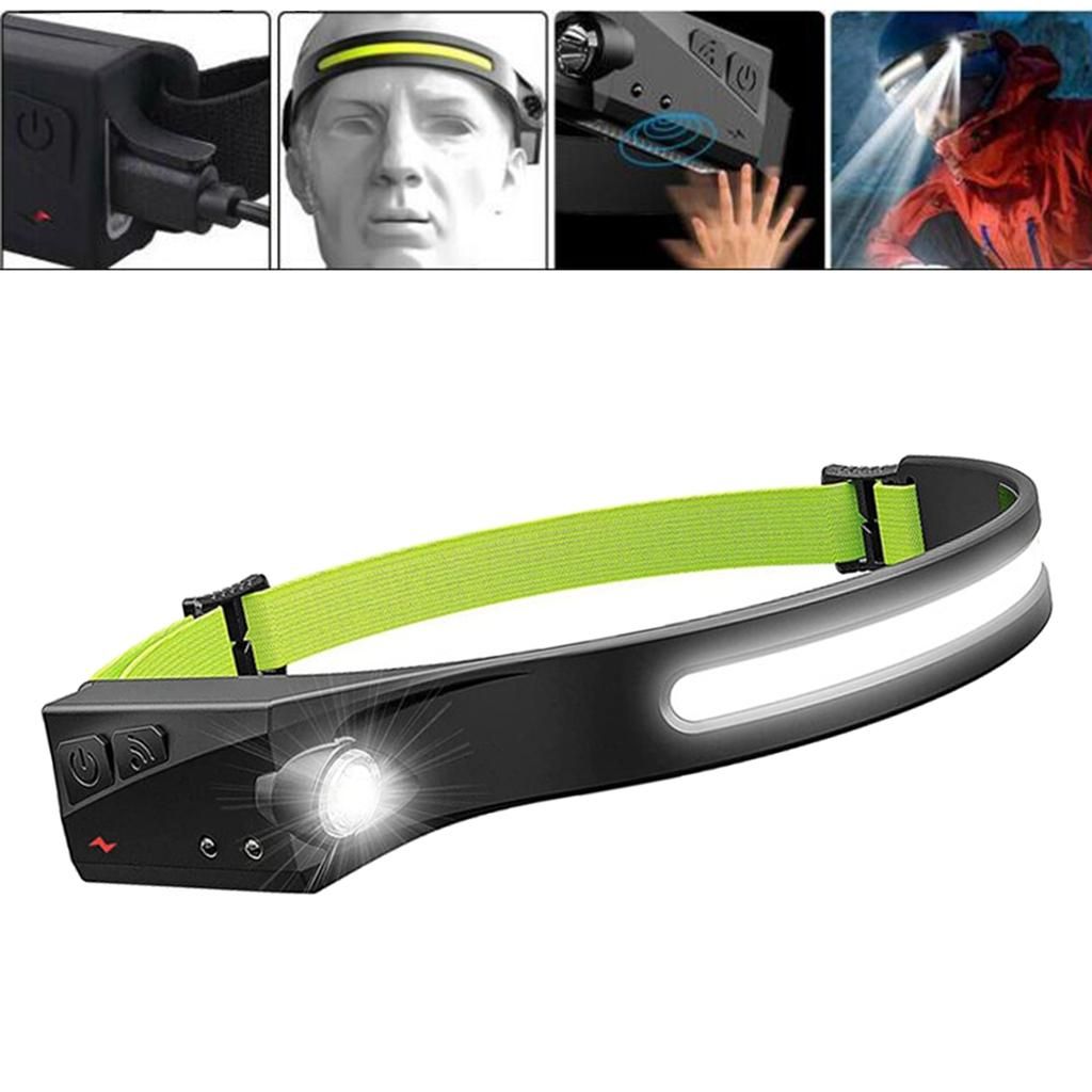 COB LED  Head Flashlight Rechargeable Lamp For Cycling Outdoor