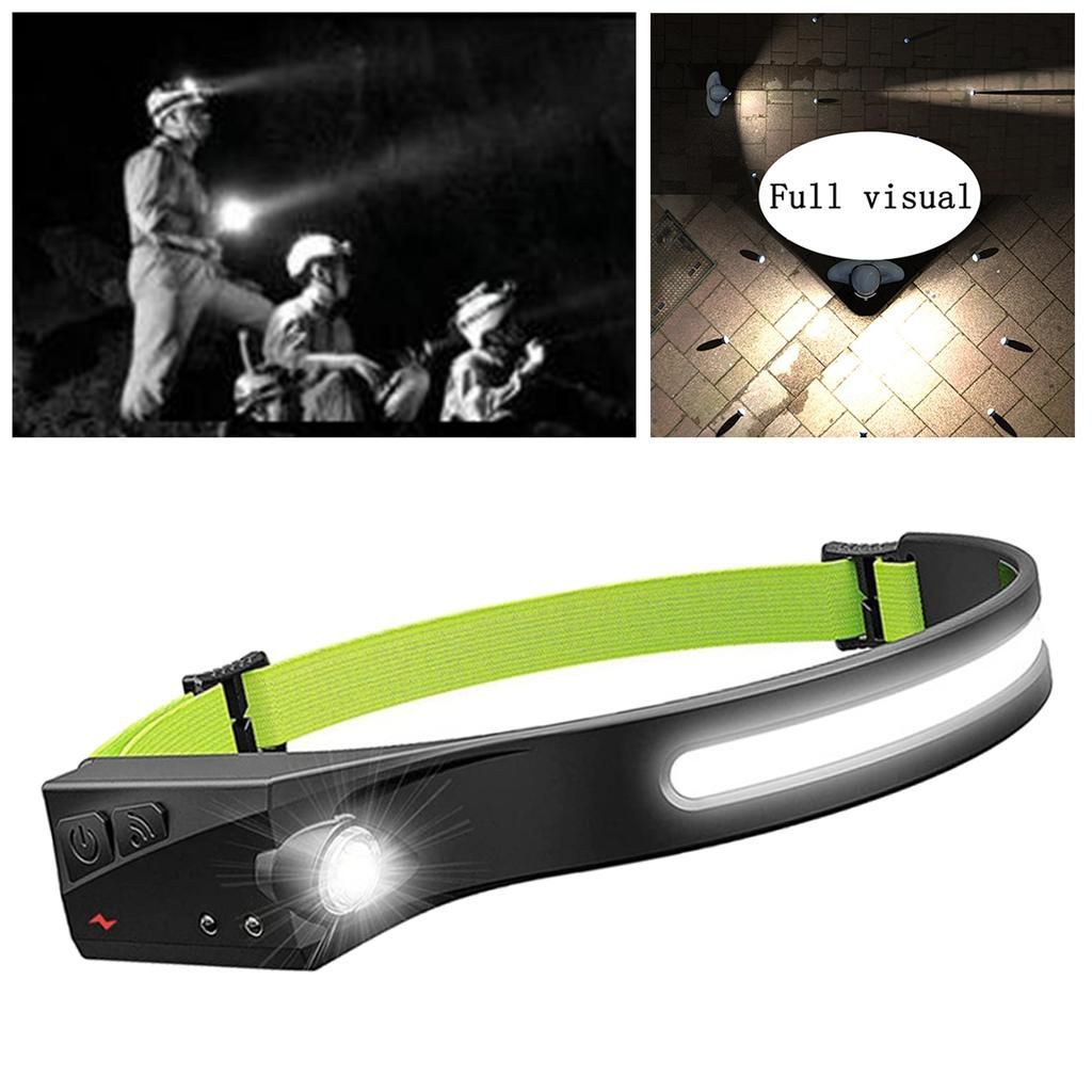 COB LED  Head Flashlight Rechargeable Lamp For Cycling Outdoor