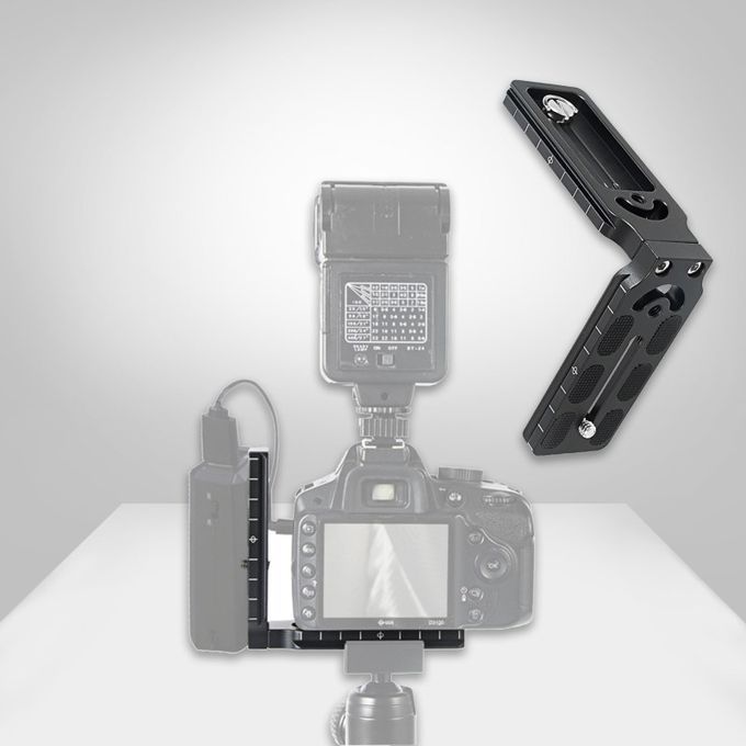 Universal Aluminum Alloy Quick Release L Plate Bracket Grip-
