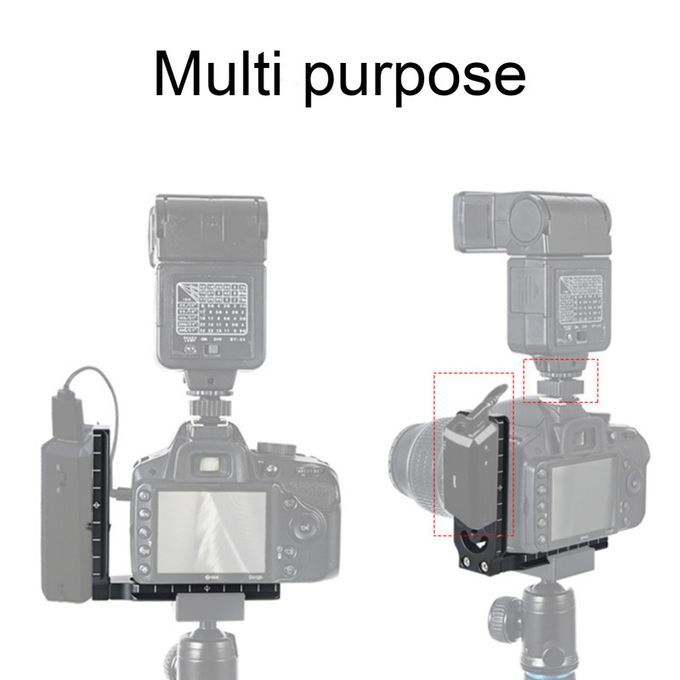 Universal Aluminum Alloy Quick Release L Plate Bracket Grip-