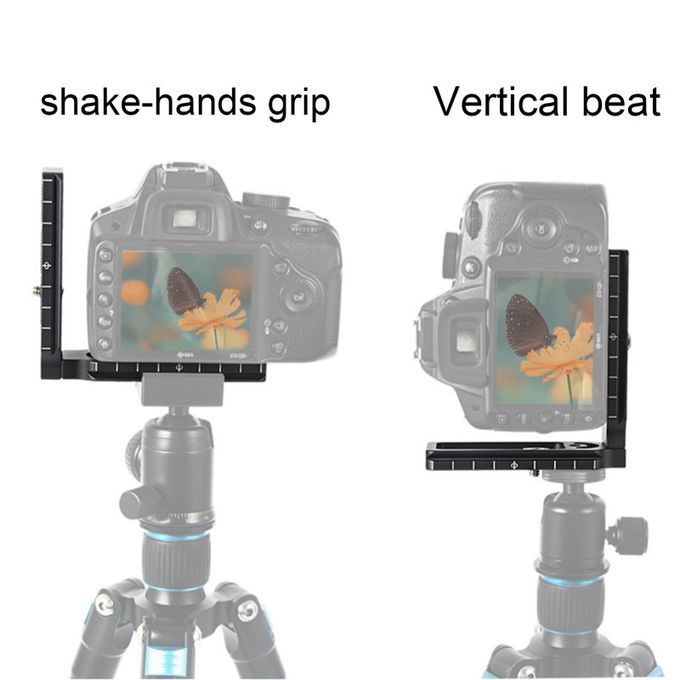 Universal Aluminum Alloy Quick Release L Plate Bracket Grip-