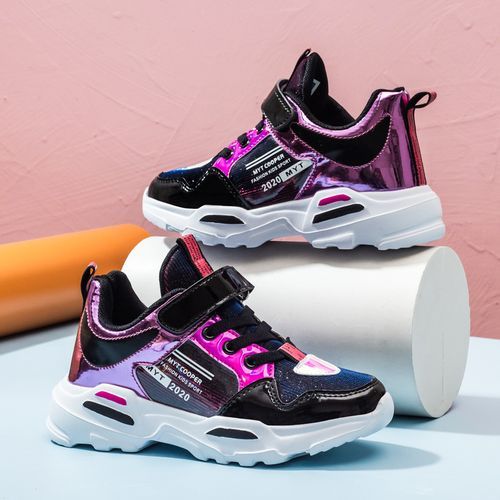 New Children's High-end Sneakers Breathable Fashion Sneakers For Girls-black Rose Red