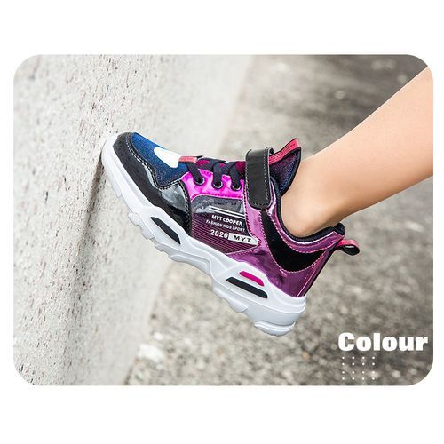 New Children's High-end Sneakers Breathable Fashion Sneakers For Girls-black Rose Red