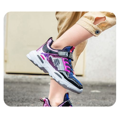 New Children's High-end Sneakers Breathable Fashion Sneakers For Girls-black Rose Red