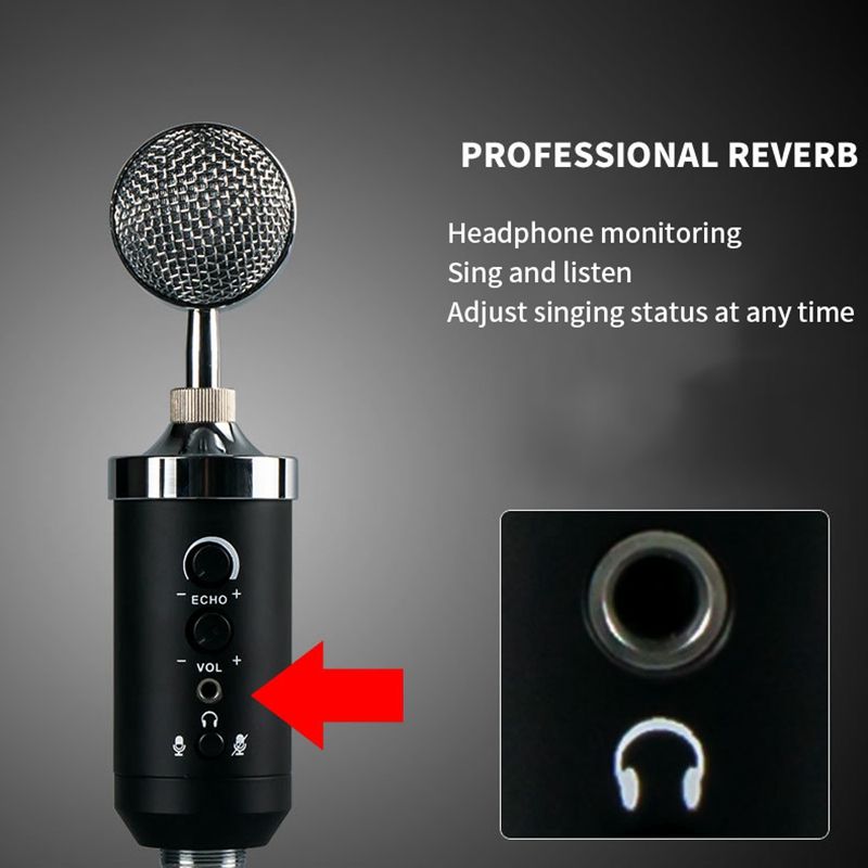 Built In Sound Card Recording Microphone Feeding Bottle Condenser Microphone Universal Card Karaoke Device